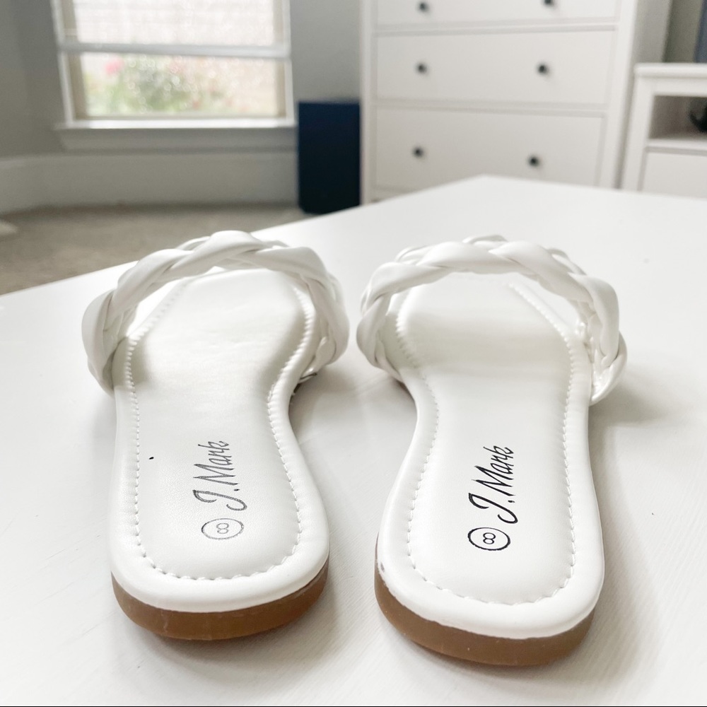J.Mark White Braided Slide Sandal Passion-… - Picture 3 of 6